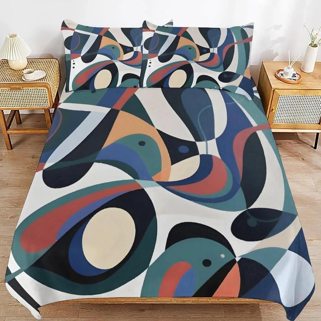 Soft Microfiber Duvet Cover Set 2Pcs,Rainbow Tie Dye Quilt Cover Bedding Set Bed Covers And Pillowcase 75*50 With Zipper Closure