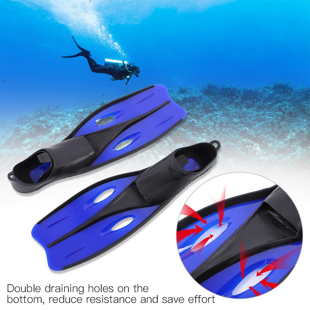 TUO Profesionální potápěčské ploutve Odolné PP & TPR Dlouhé ploutve Potápěčský tréninkový doplněk Modré M