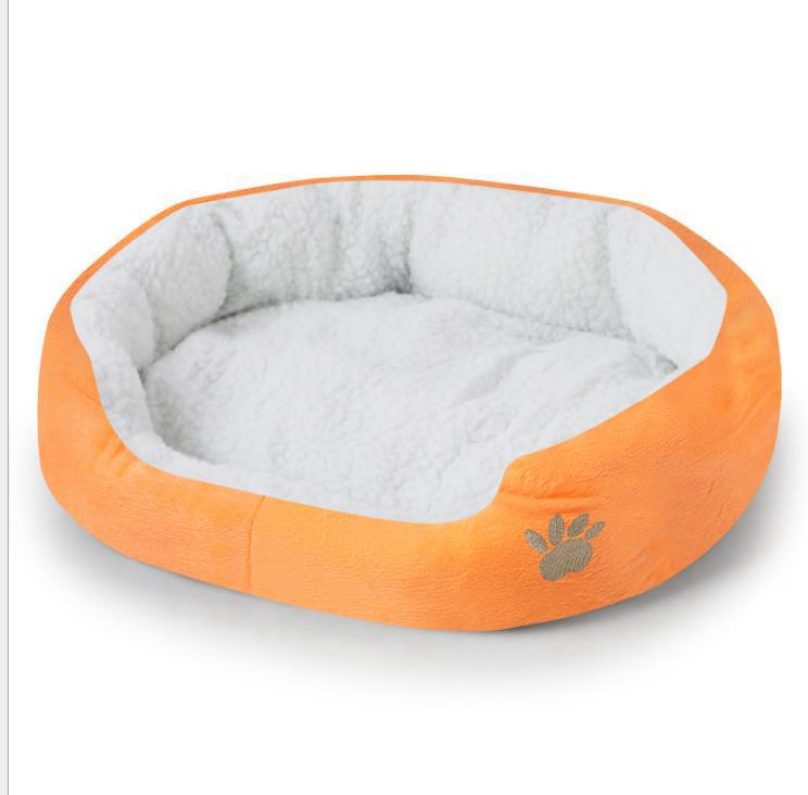 Cozy Lambswool Small Dog House with Pet Mat