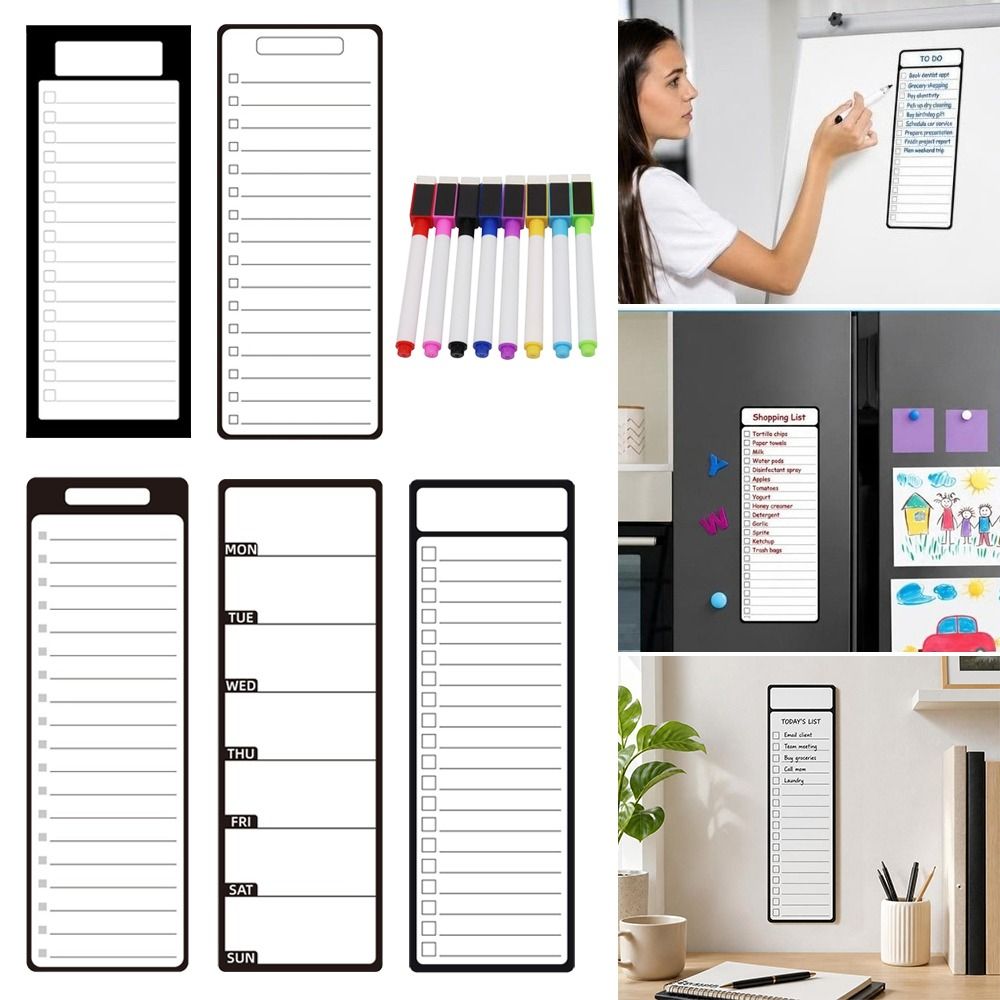 Erasable Checklist Board Magnetic Schedule Planner Magnet To Do List Memo Board  Home Kitchen
