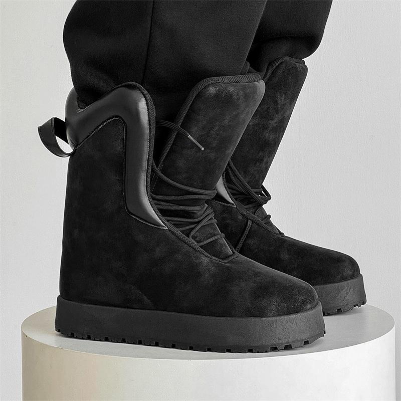 Neue High Top Herren Gelbe Stiefel Herbst Winter Designer Mode Stiefel Herren Streetwear Plateau Stiefel Herren Schuhe mit Höhenerhöhung