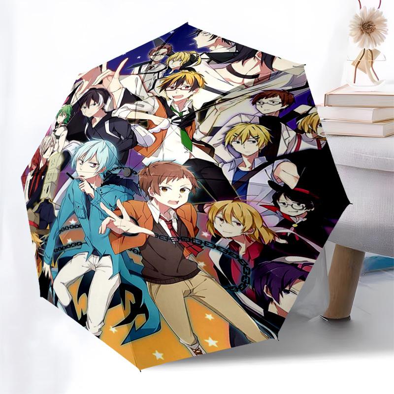 1pc Anime Characters Outdoor Umbrella - Automatic Opening/Closing - Portable 3-Fold Design - 8-Rib Iron Frame - Perfect Gift for Fans, Travelers,