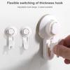 RecabLeght Suction Cup Coat Hook Adjustable Dual Use Wall Bathroom Hook For Home Kitchen Rack Hanger Clothe Towel Hanging Holder