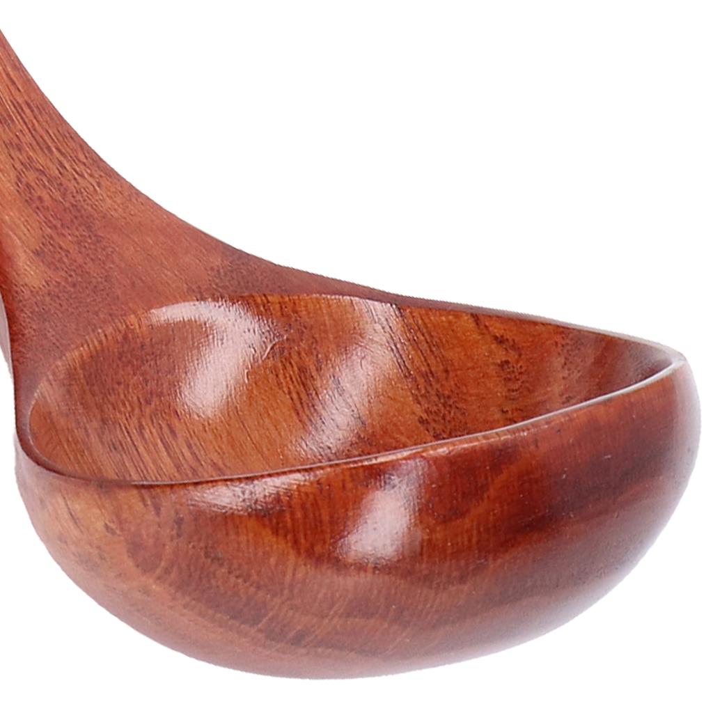 Wooden Spoon Multipurpose   Handle Wood Porridge Ladle for Kitchen Restaurant