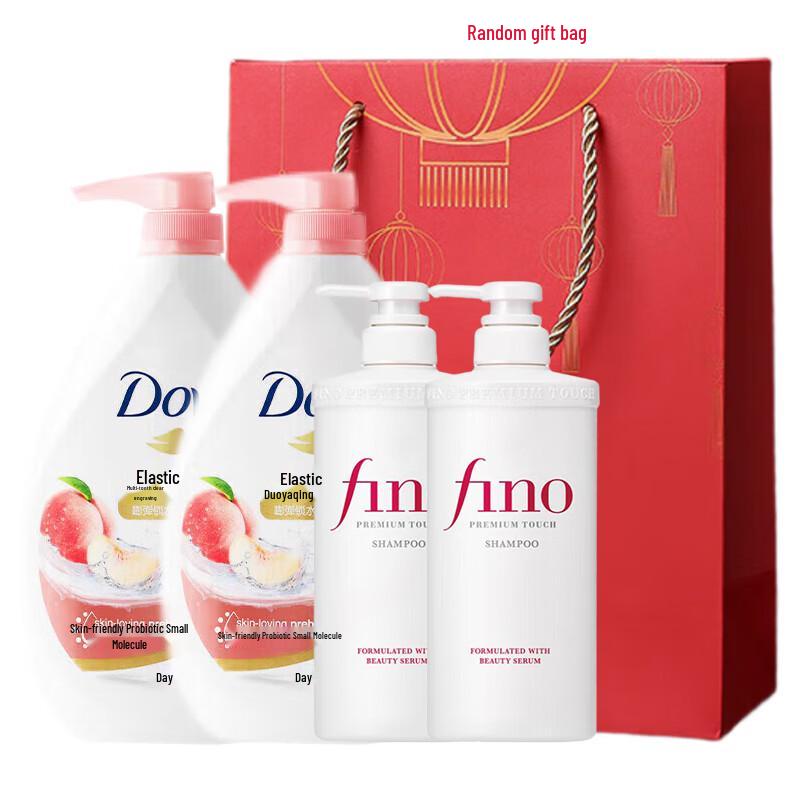 

Набор: Прозрачный шампунь Fen Nong и Увлажняющий гель для душа Dove