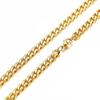 18k Gold Plated Stainless Steel Necklace with Black Titanium Chain