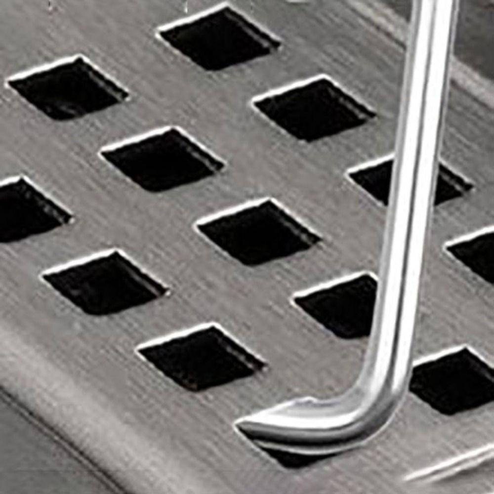 10pcs Durable Kitchen Drain Hook Stainless Steel Floor Drain Handle Bathroom