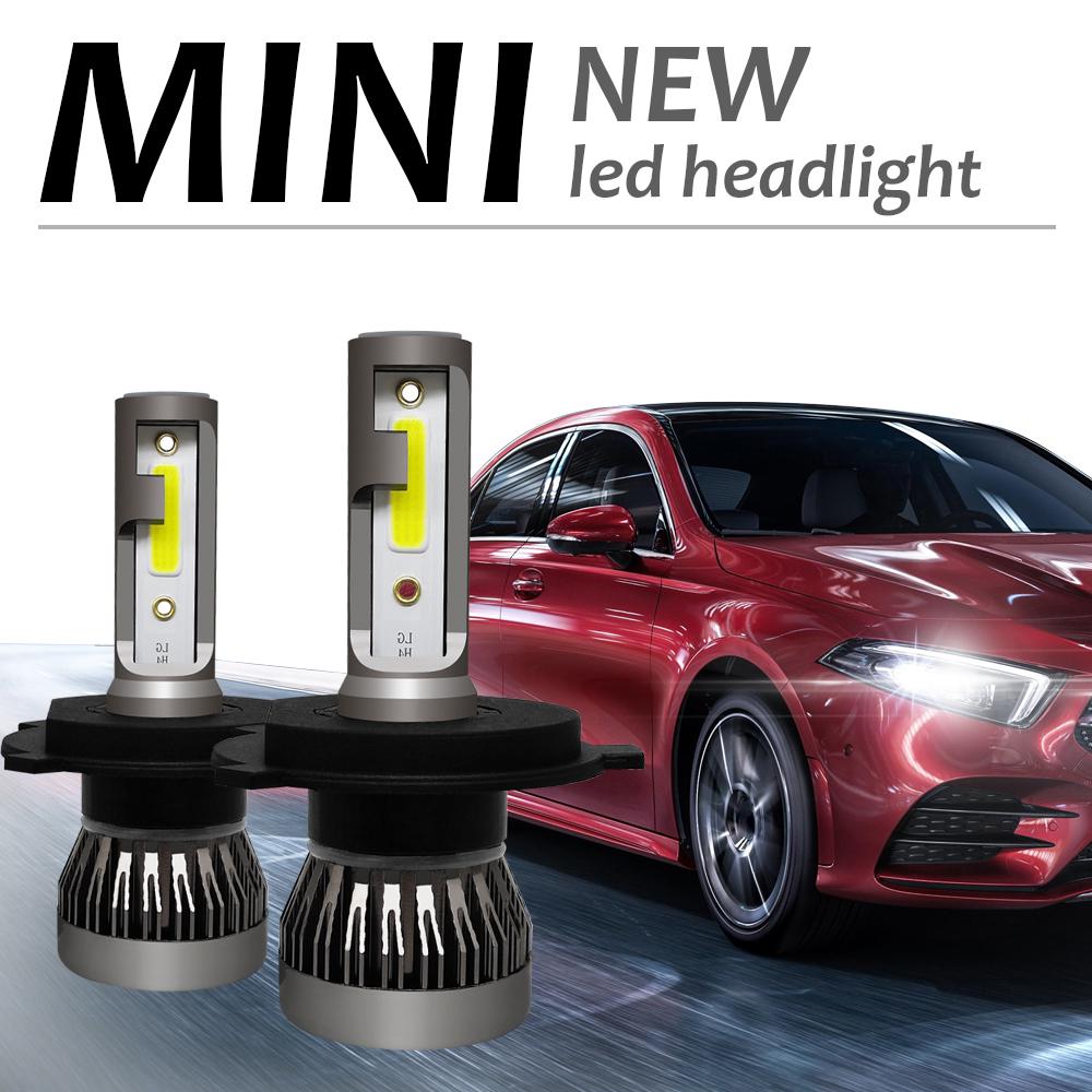 PAMPSEEmini H7 H4 LED Bulb Car Headlight H11 H1 H8 H3 H9 9005/HB3 9006/HB4 Hi-Lo Beam 72W 12000LM Auto Headlamp LEDs 6000K