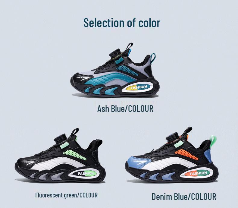 2025 Kids' Leather Basketball Shoes - Lightweight, Spring & Autumn