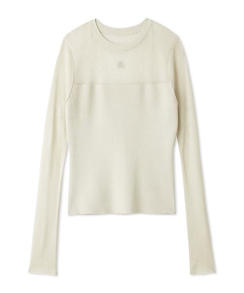 Snidel Lame Sheer Knit Pullover SWNT251091 IVR Women's