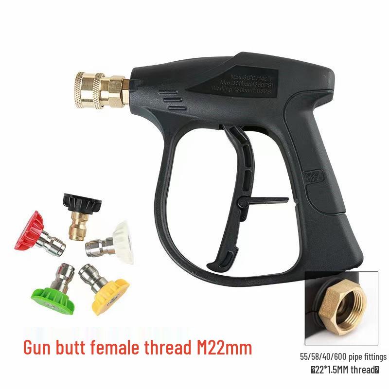 Fan-Shaped High-Pressure Car Wash Spray Gun with Aluminum Valve Core for Cleaning