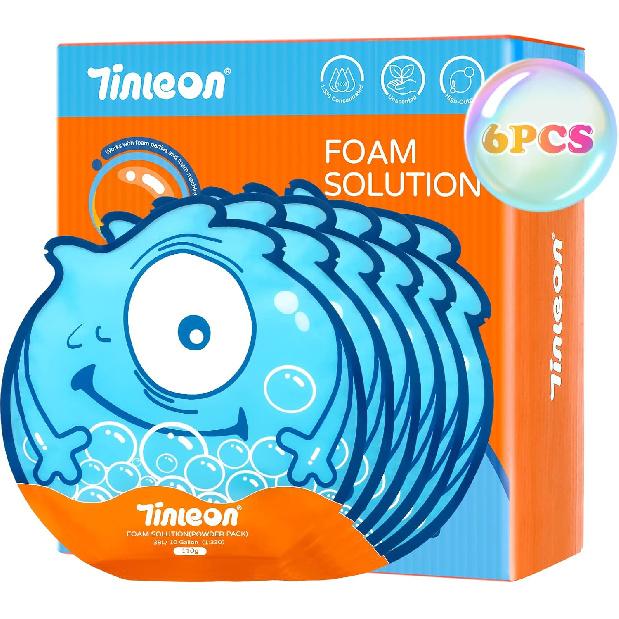 Concentrated Foam Party Solution - 6 Powder Packs Makes up to 60 Gallons of Foam Party Fun