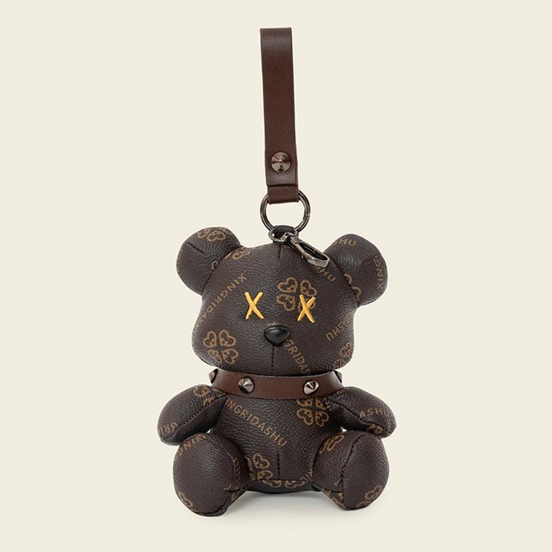 Leather Pony Keychain Cute Plush Animal Bag Charm For Kids And Teens