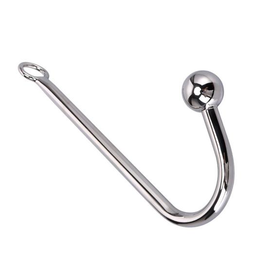 Nerezová ocel Anální háček Fetish Bondage Háček Sexuální hračky Pevný háček s jedním míčkem Unisex Sexuální hry Dospělí Bondage Fetish Toy pro milovníky páru