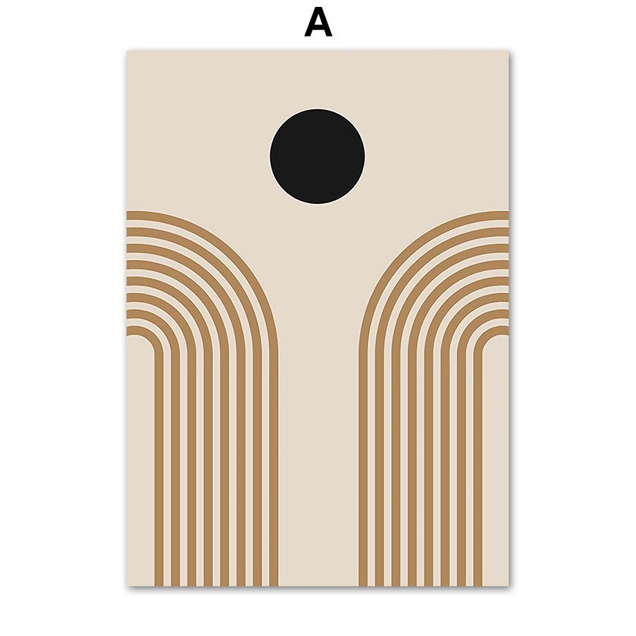 Sun Rainbow Picasso Line Face Leaf Geometry Wall Art Canvas Painting Abstract Posters And Prints Pictures For Living Room Decor