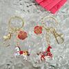 2026 Horse Year Keychain Lucky Zodiac Horse Pendant New Year Blessing Keyring Bag Hanging Decoration Accessories Gifts