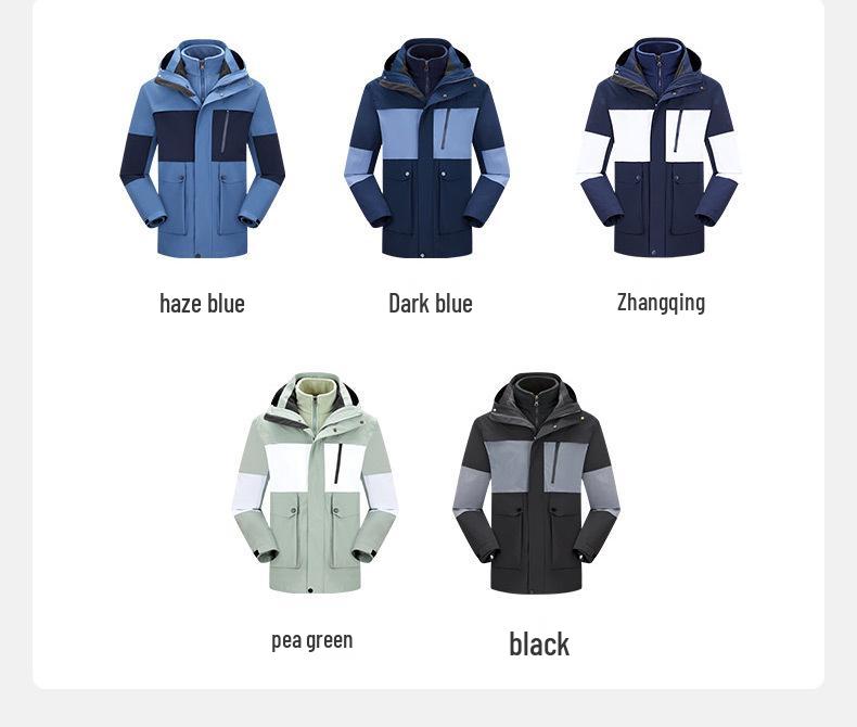 2025 Unisex Windproof & Waterproof 3-in-1 Outdoor Jacket with Detachable Liner