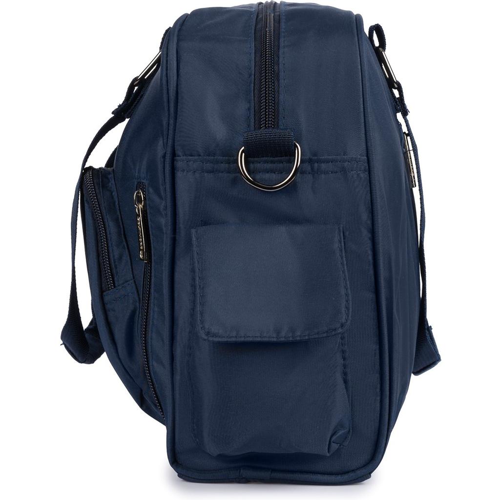 Damska torebka lekka duża A4 modna torba shopperka granatowa na ramię Beltimore J32