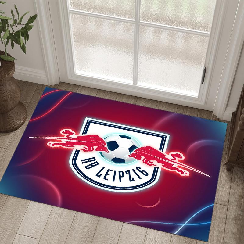 RB Leipzig Football Design Crystal Velvet Carpet Cozy Non?Slip Printed Rug For Bedroom Living Room Entrance