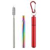 Reusable Telescopic Straw 304 Stainless Steel Metal Straw with Cleaning Brush Collapsible Portable Drinking Straw Set for Travel