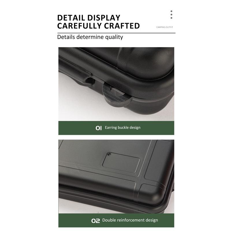 EDC-Werkzeugkasten, Outdoor-Camping-Überlebensset, stoßfester, wasserdichter Koffer, versiegelte Box, Aufbewahrungsbox für Outdoor-Überlebenssets, Angeltasche