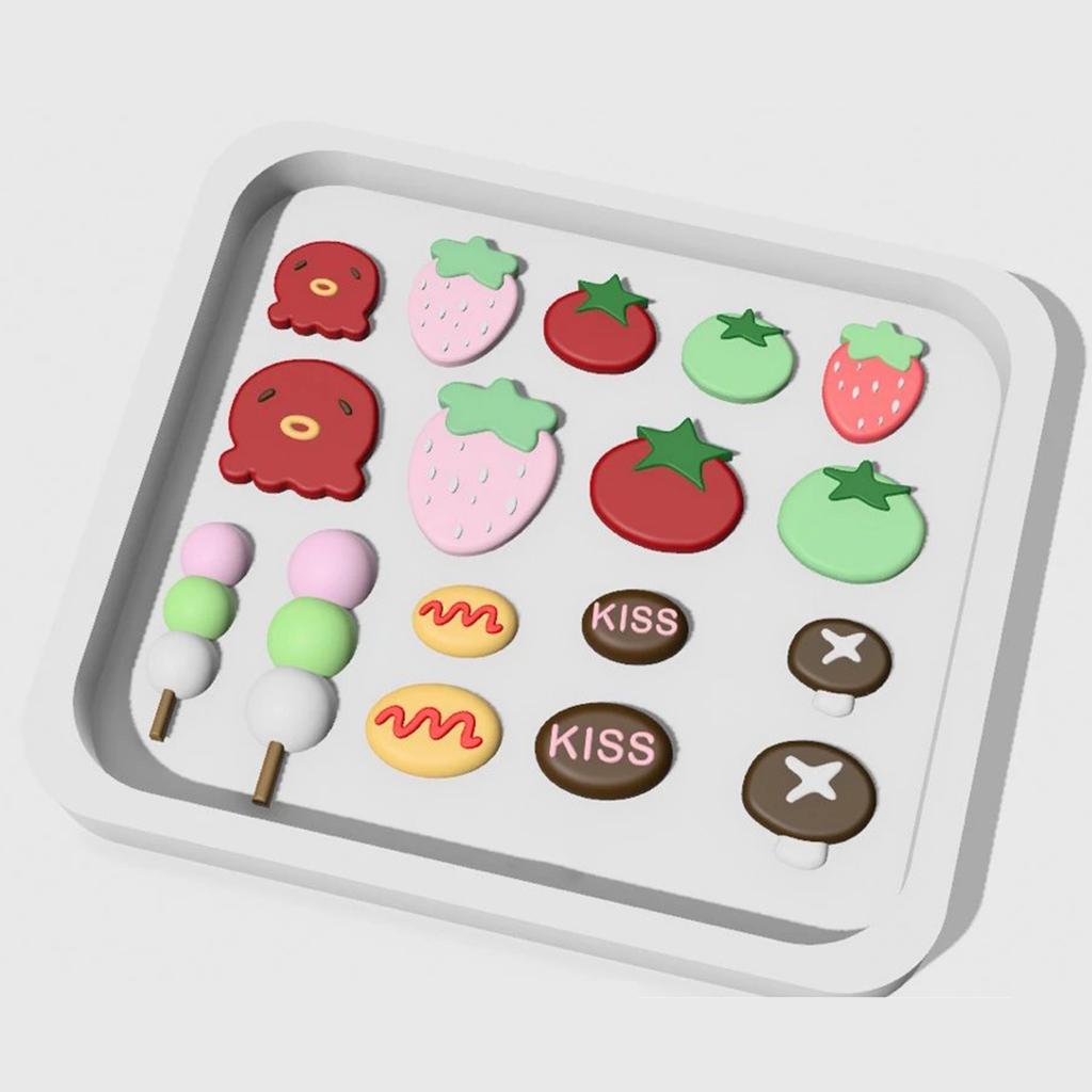 Professional Silicone Nail Art Mold Food Theme Nail Accessories Manicure Template Pendant Mold Silicone Texture for Nail