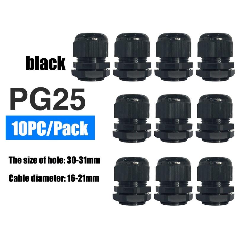 10pc Waterproof Cable Seal Set Plastic Connector IP68 Cable Secure Nylon Connector