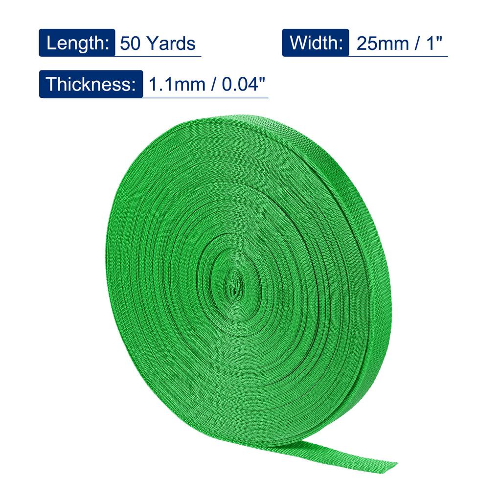 50 Yards 25mm Polypropylene Webbing Strap Belt Tape Heavyweight Strapping Band for Outdoor Tent Accessories Sewing Bag Luggage