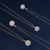 Elegant Moissanite Flower Necklace: 1 Carat 8 Hearts & Arrows Cut, Light Luxury Clavicle Chain, European & American Style.
