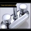 Stainless Steel Double-Handle Basin Faucet