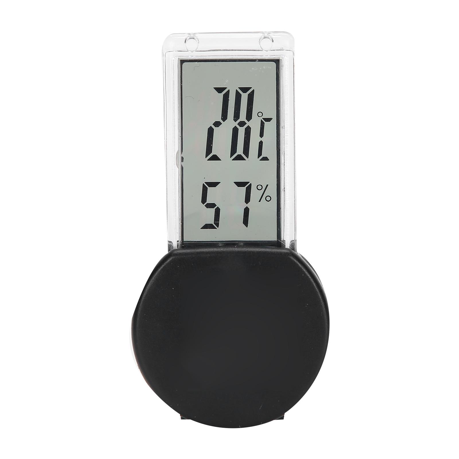

Reptile Terrarium Thermometer Hygrometer Digital Display Pet Tank Temperature GaugeBlack чёрный