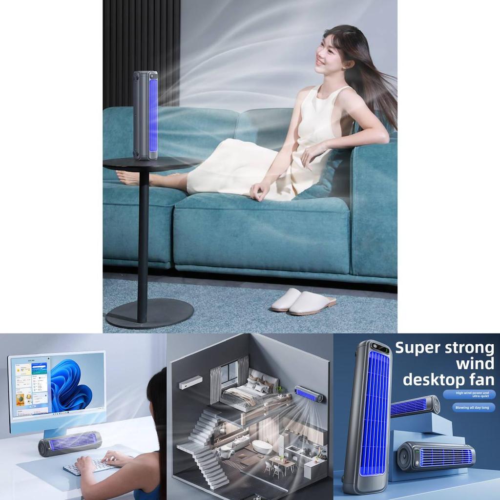 Desktop Fan With Rechargeable Battery For Office And Outdoor Use
