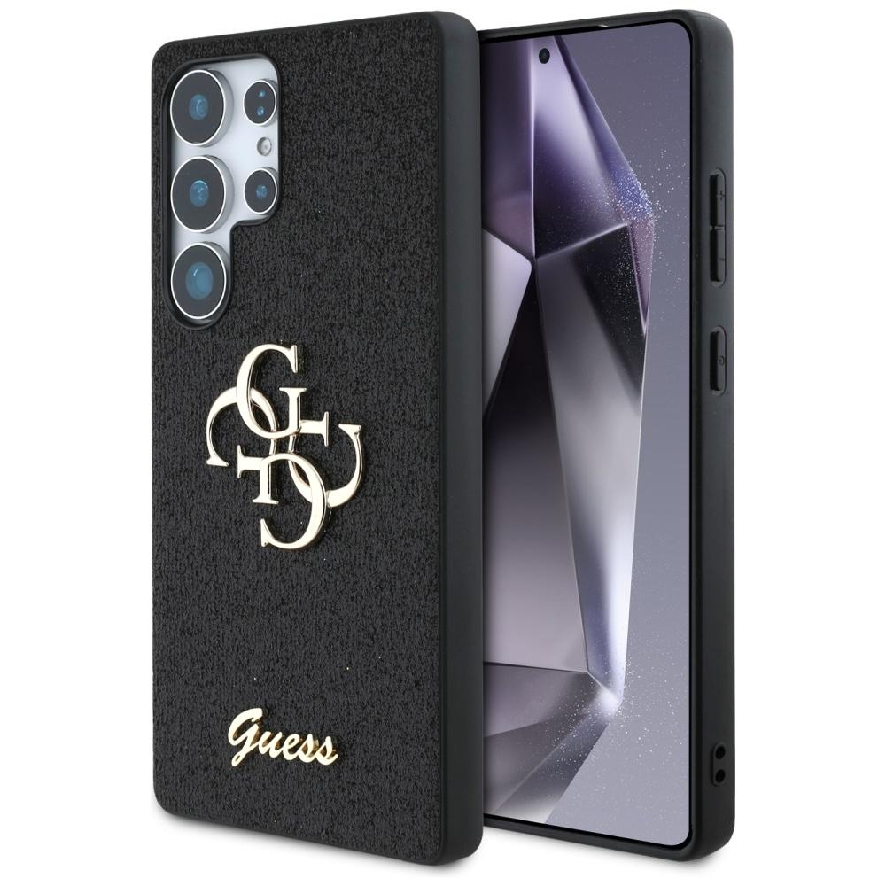 Guess Fixed Glitter Big 4G Metal Case for Samsung Galaxy S25 Ultra Black