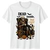 Dead Inside But Cozy Skeleton Graphic Funny Halloween Unisex T-shirt
