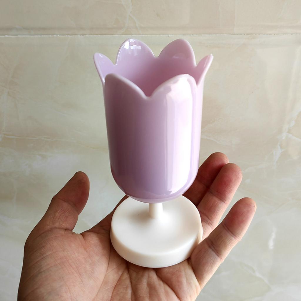 Sweet Tulip Shaped Pen Holders Creative Makeup Brush Holder Storage Box Gifts for Students Women Home School Desk Organizer