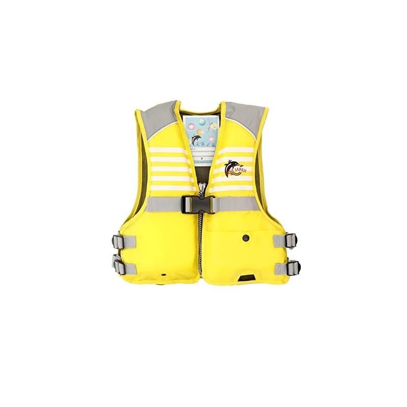 Fine Japan Junior Floating Vest FV-6116 - Kids' Floating Vest for Fishing, River Play, and Water Activities - Reflective Material, Adjustable Belt,