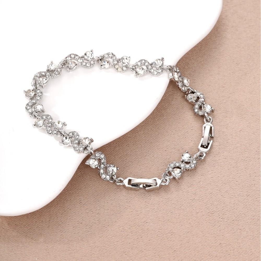 Sparkling Stones Women Bracelet Shining Zircon Bracelet Rhinestone Bracelet  Wedding Jewelry