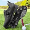 Men Removable Spike Large Size Golf Shoes Anti Slip Outdoor Course Training Walking Sport Footwear Durable Comfortable Sizes 39-49