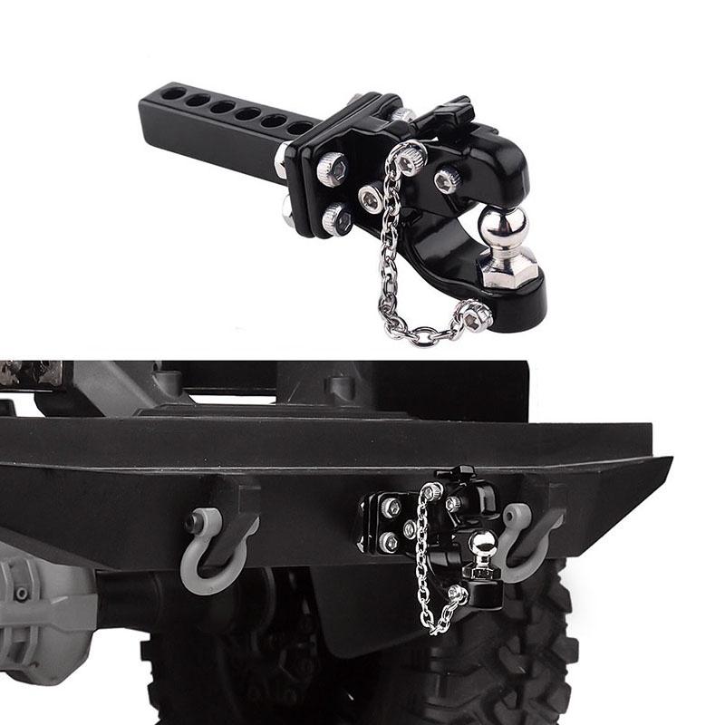 Reliable Adjustable Drop Hitch Receiver With Decorative Chain For 1/10 Rc Axial Scx10 Traxxas Trx4