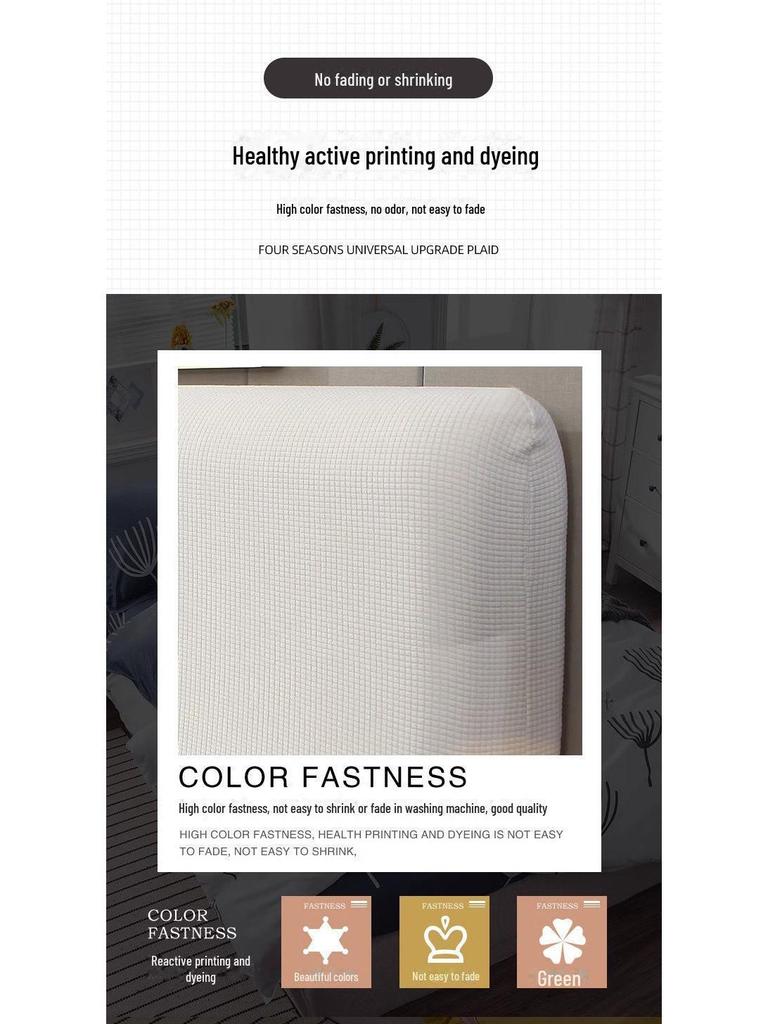 Nordic Universal Elastic Bed Head Cover - Dustproof & All-Inclusive for Dorms