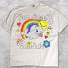 I'm Dead Inside T-Shirt, Funny MS Paint Rainbow Doodle Tee, Y2K Sad Meme Graphic Shirt, Weird Ironic Humor Gift Top