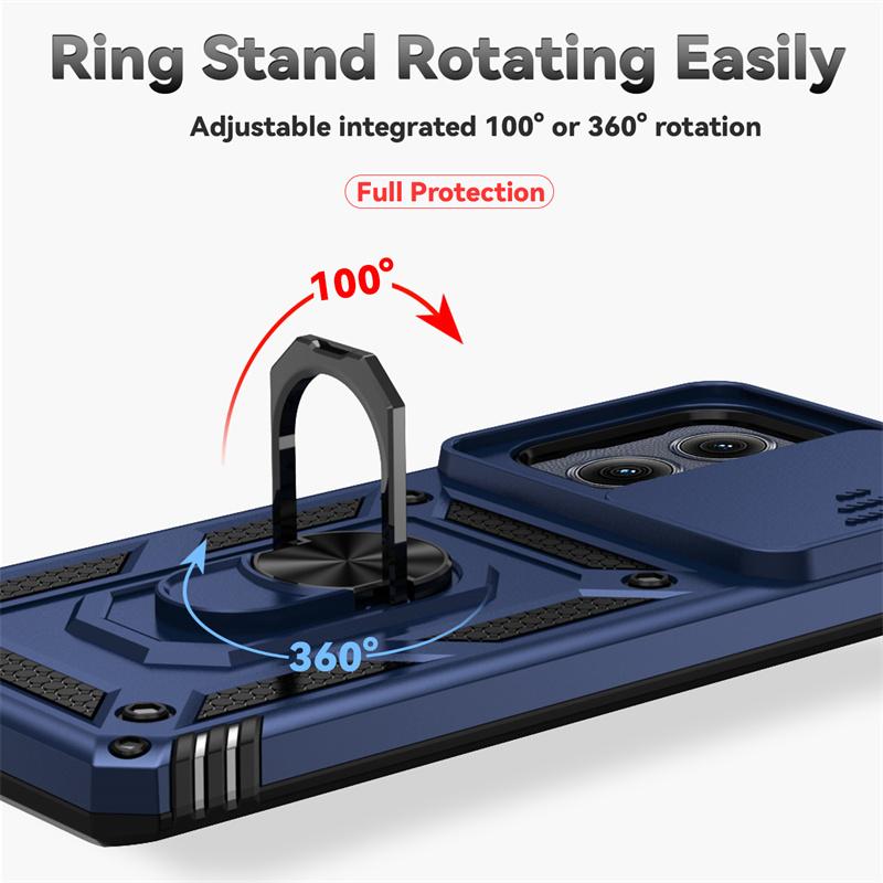Funda For Motorola G 5G 2024 Case Car Magnetic Holder Ring Armor Shockproof Coque For Moto G5G 2024 Camera Protection Back Cover