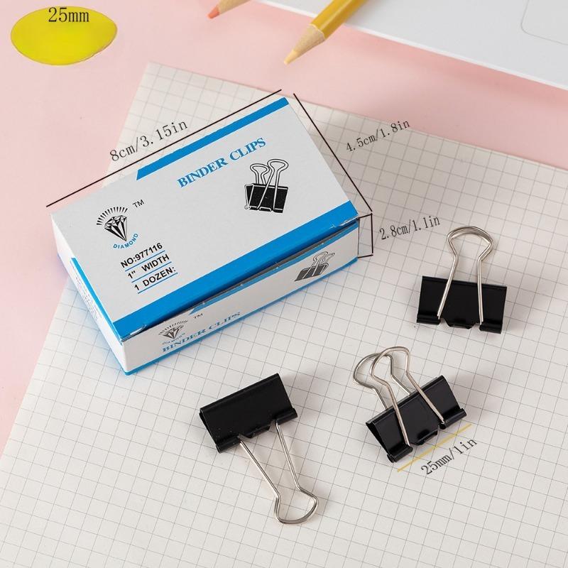 5pcs Stainless Steel Foldback Clip Long Tail Clip Metal Paper Clamp Office Metal Swallowtail Clip Student Stationery Paper Clip