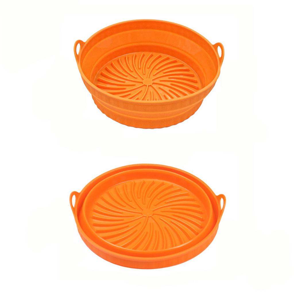 Reusable Silicone Fryer - Round Foldable Baking Liner for Fryer and Oven