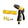 4 Connector High Pressure Water Sprayer, Portable Accessories with Expandable Spring Hose,