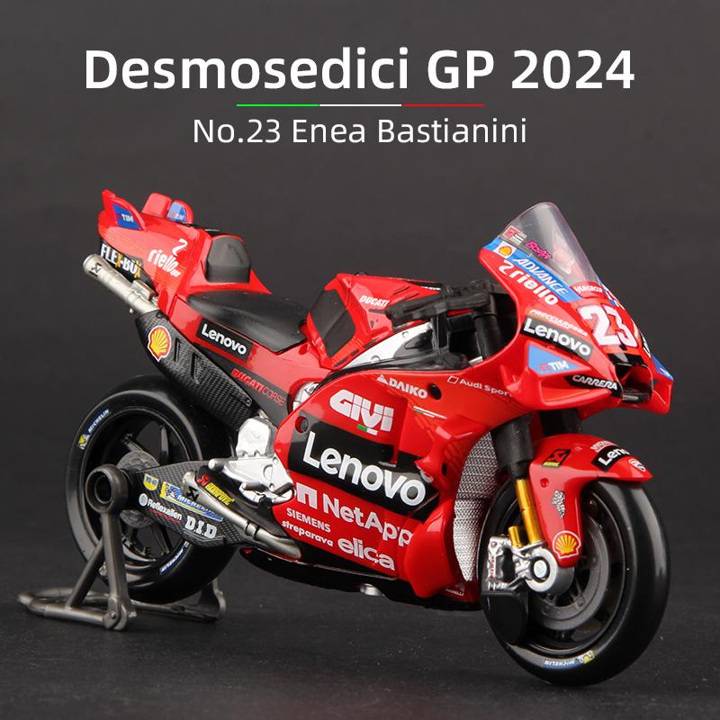 ABBZ1 Maisto 1:18 2024 Desmosedici GP Motorcycle Toy Ducati Lenovo Team 1# Francesco Bagnaia 23# Enea Bastianini Static Models