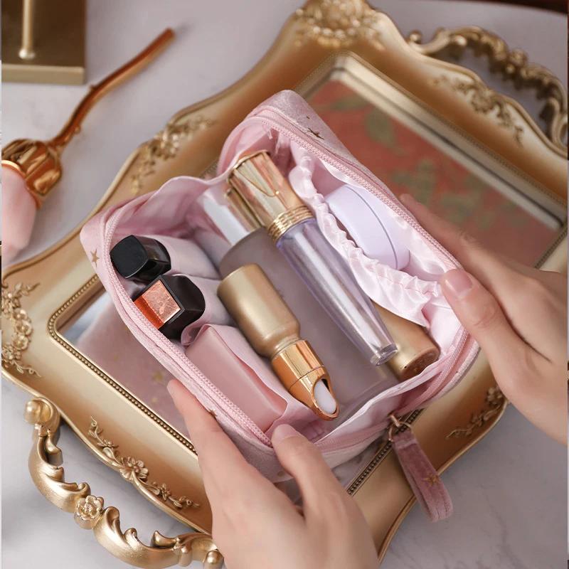 Makeup Bag Organizer Soft  Lipstick Storage Bag Women Toiletry Beauty Make Up Case Pouch Portable Cosmetic Bag
