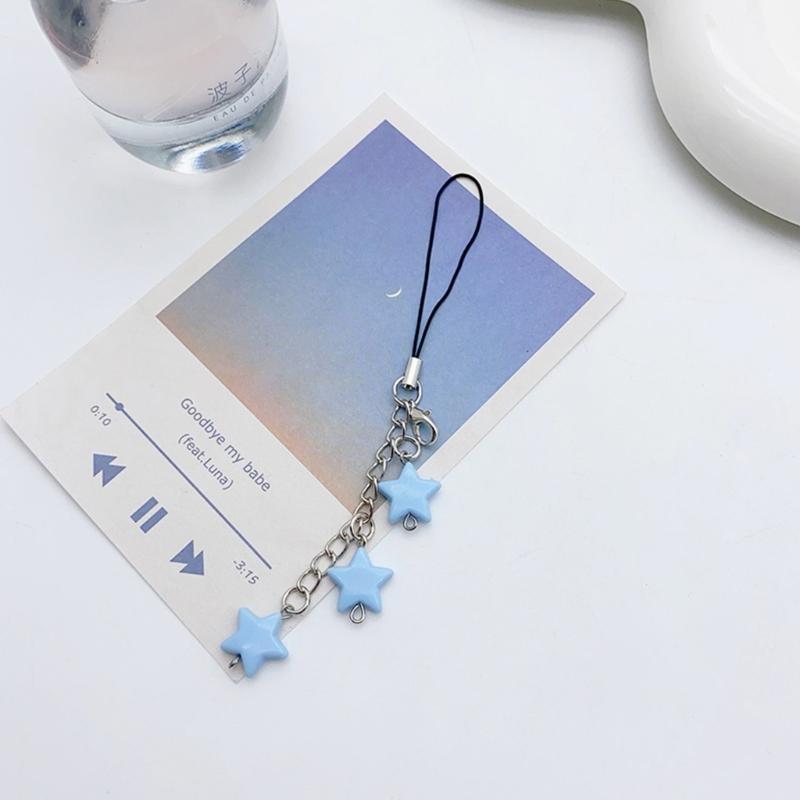 Stylish Star Bag Pendant Camera Pendant Cute Phone Lanyard Fashionable Phone Charm Resin and Alloy Material for Women