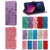 Magnetic Leather Wallet Flip Case for Xiaomi Redmi Note 15 Pro Plus 4G 5G Phone Book Kickstand Cover Embossed Flower Butterfly