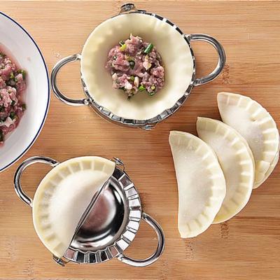 Nerezový knedlíkářský stroj na ravioli, lis na koláče, nerezový kuchyňský gadget pro rychlé skládání wontonového těsta